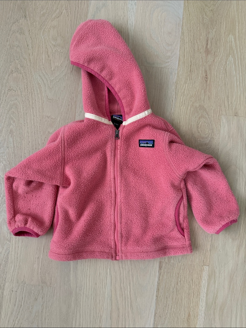 Patagonia Kids Pink Hooded Fleece Jacket